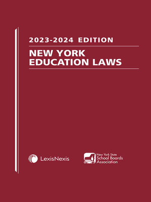 cover image of New York Education Laws (NYSSBA Members and Students Only)